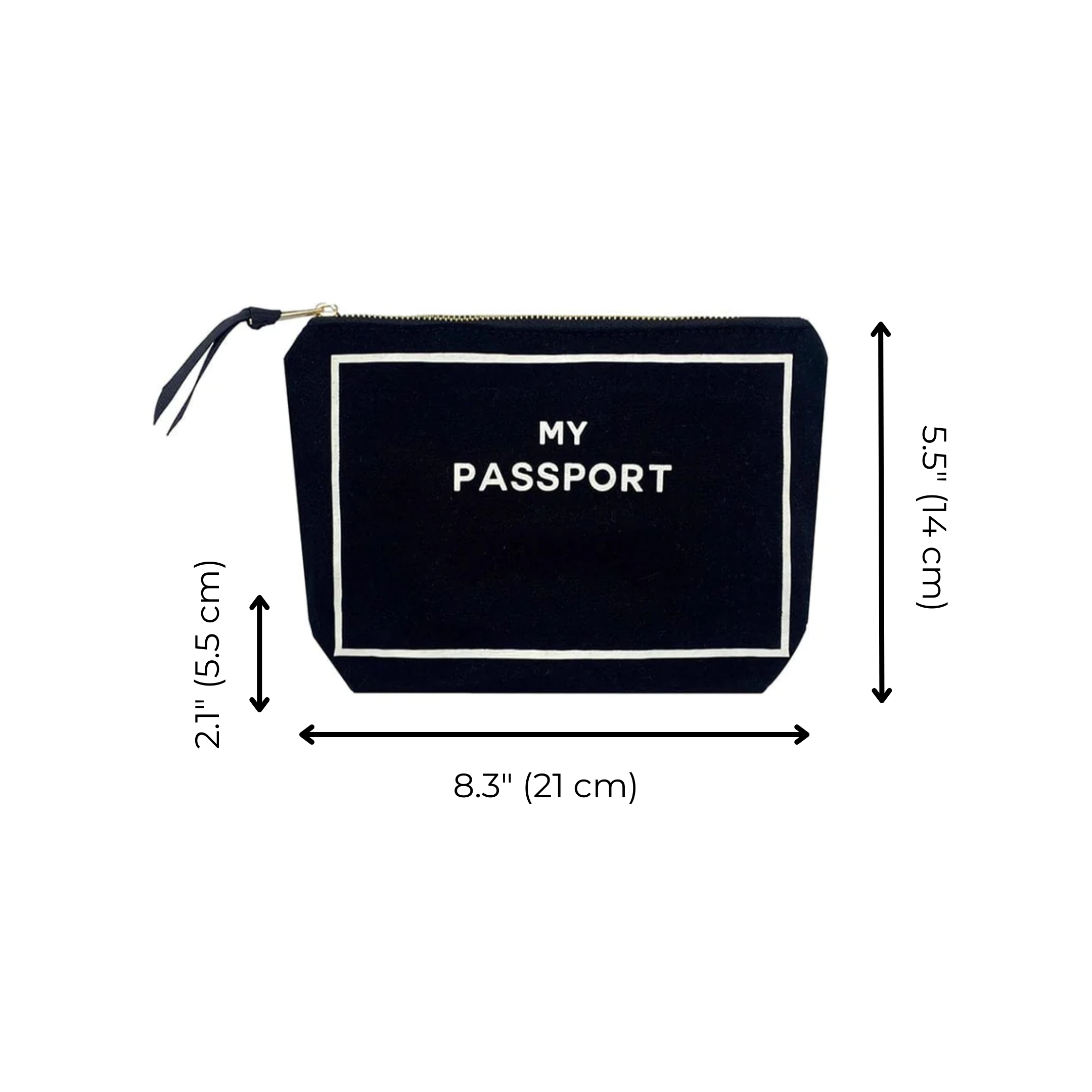 Passport Pouch, Black | Bag-all