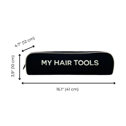 Roomy Hair Wrap Tools Travel Case, Black | Bag-all