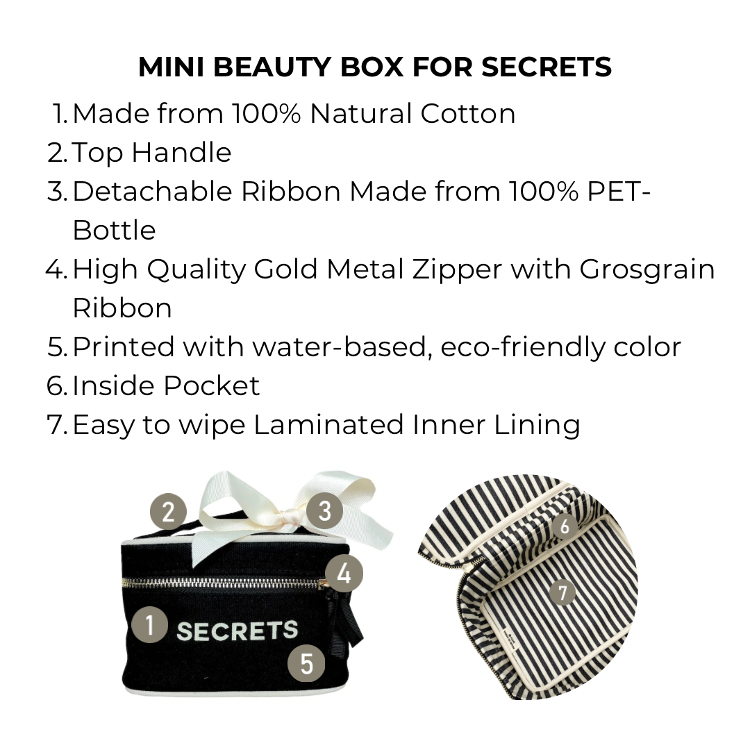 Mini Beauty Box for Secrets, Black | Bag-all