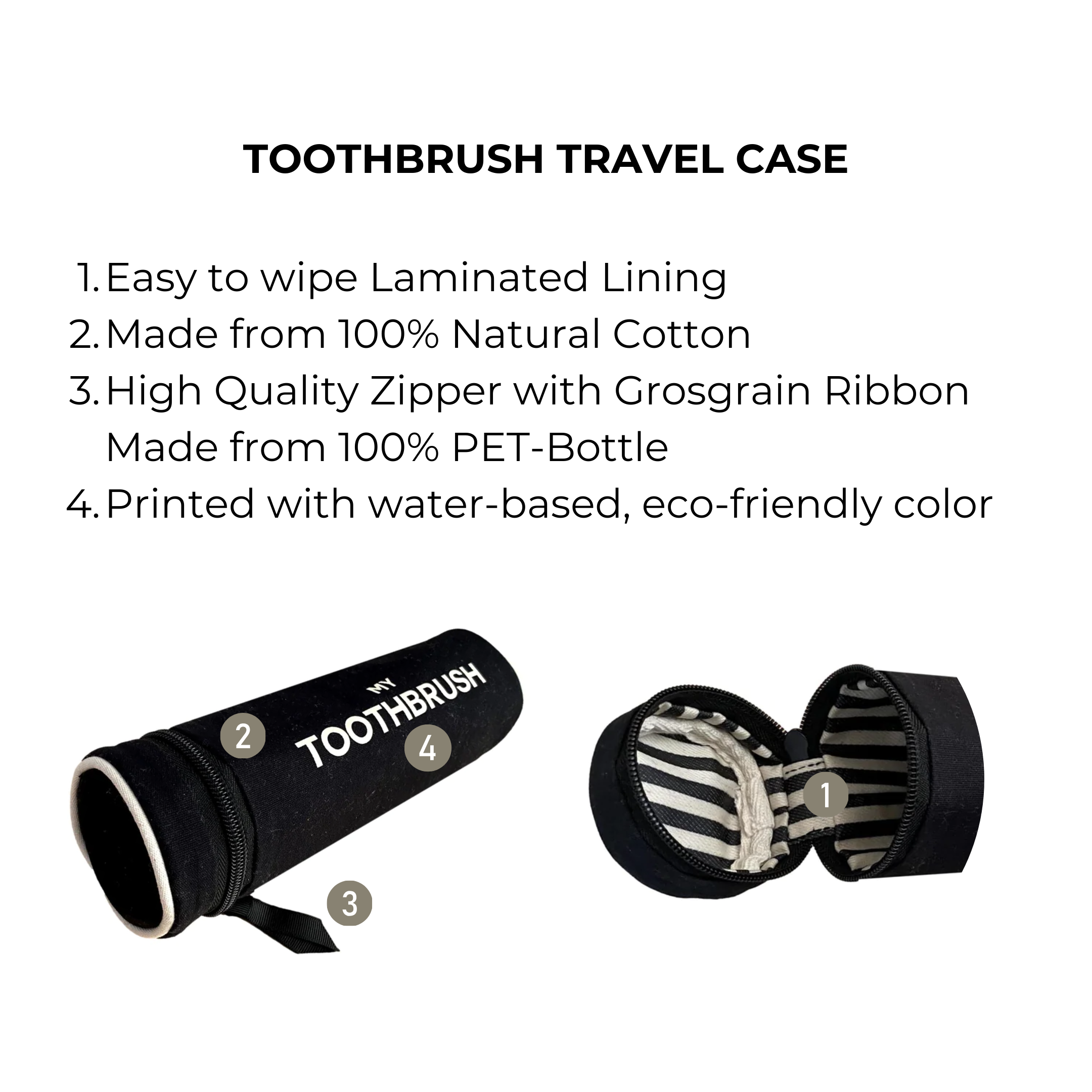 Toothbrush Travel Case, Black | Bag-all