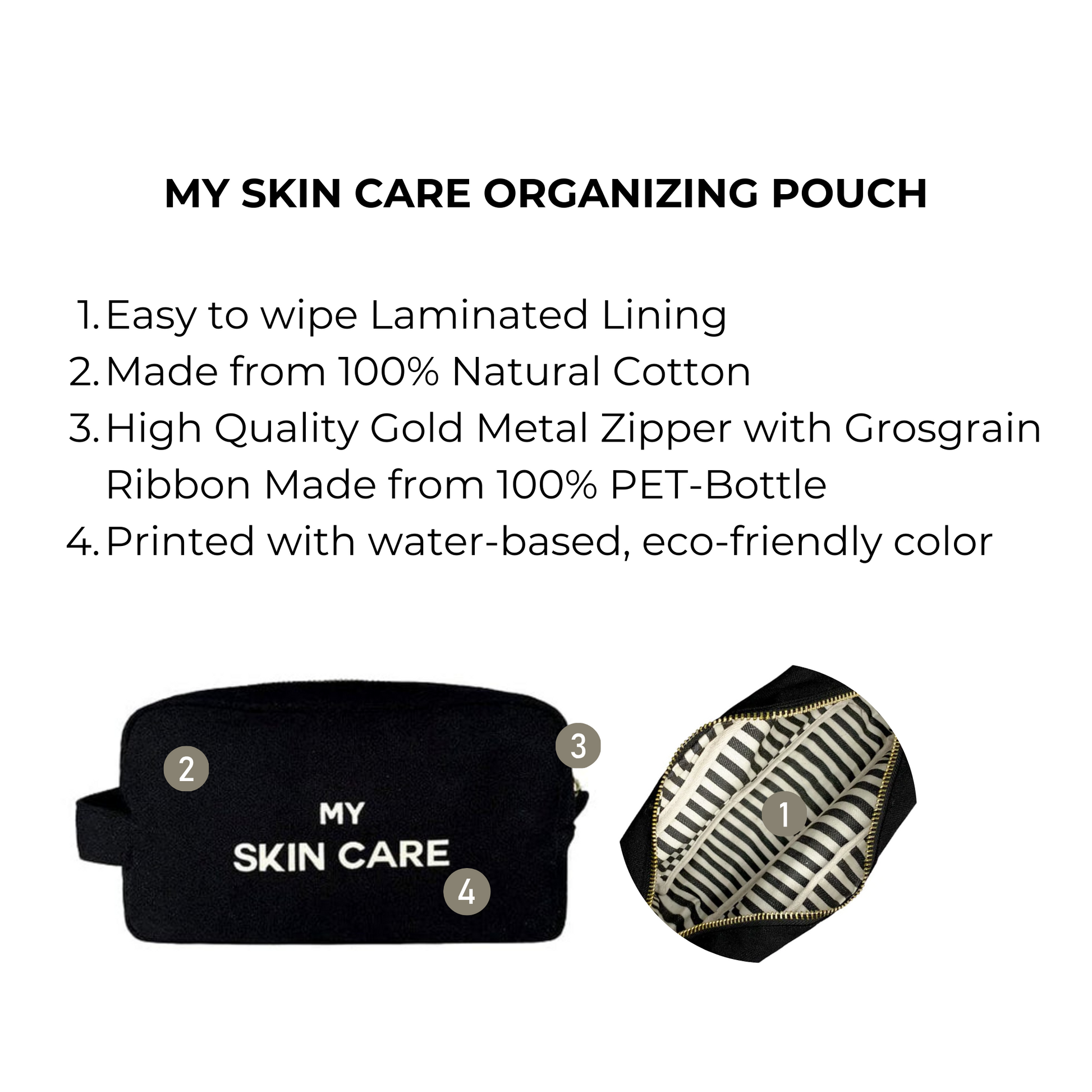 My Skin Care - Organizing Pouch, Black | Bag-all