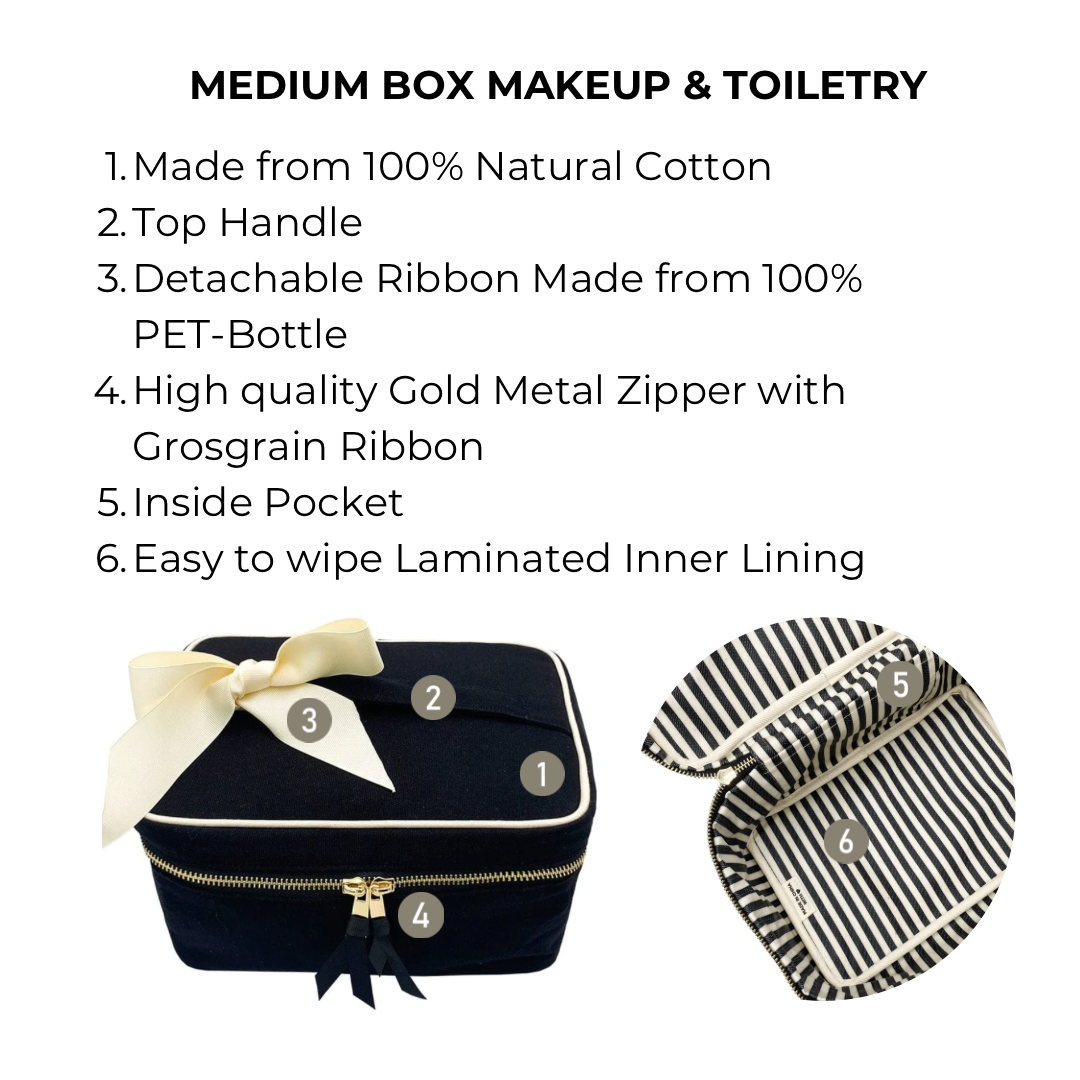 Medium Box Makeup & Toiletry, Black | Bag-all