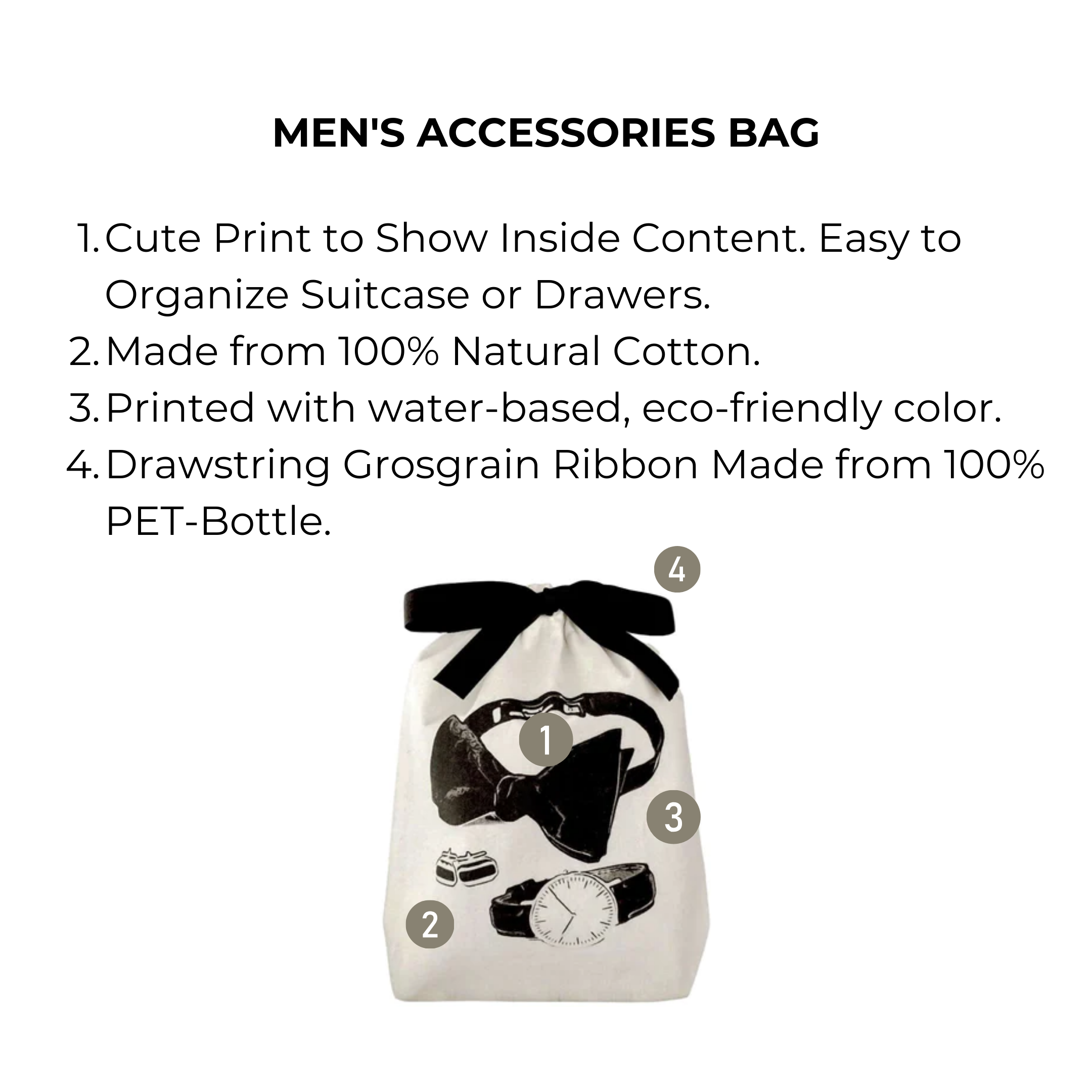 Men's Accessories Bag, Cream | Bag-all