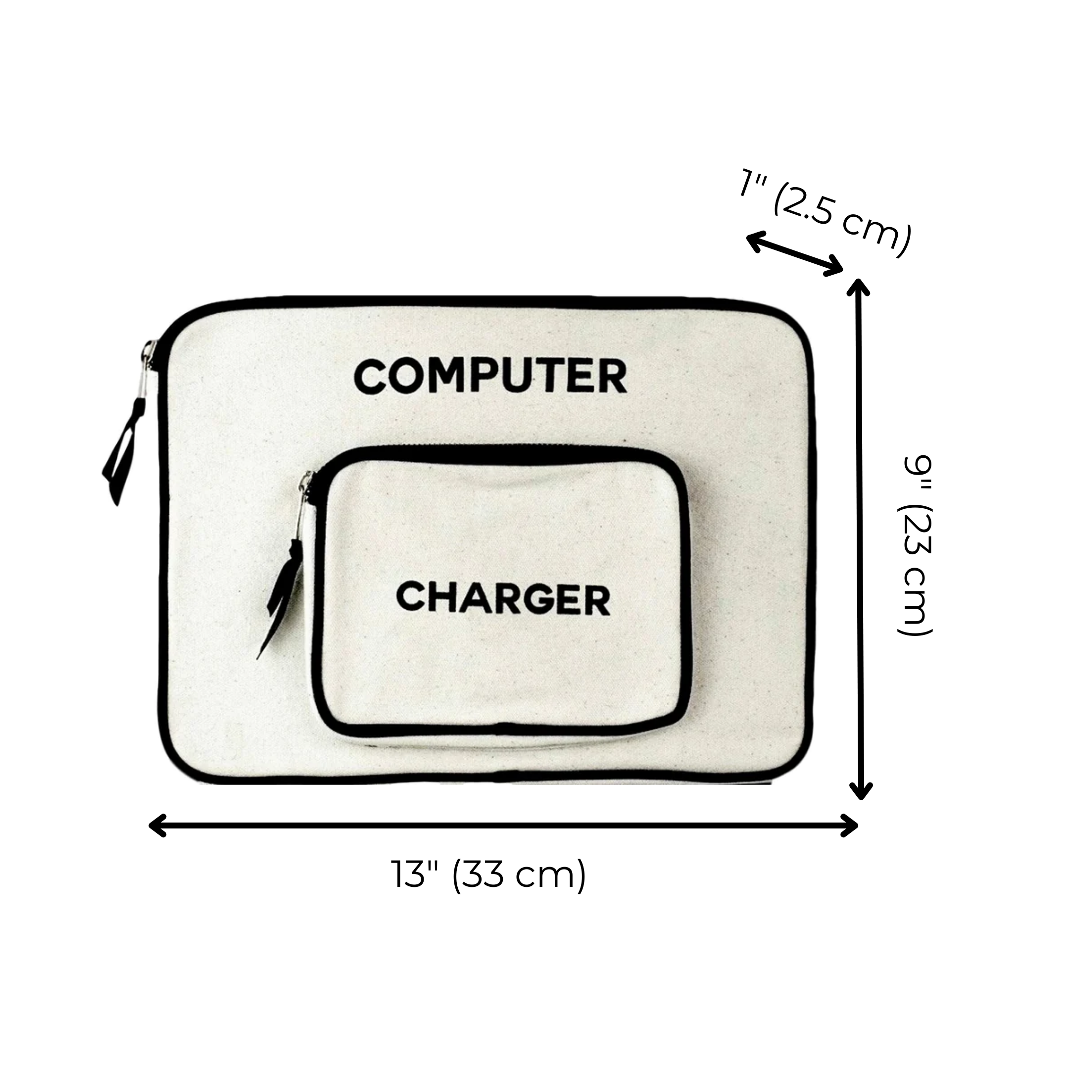 Laptop Case, Charger Pocket, 13" Cream | Bag-all