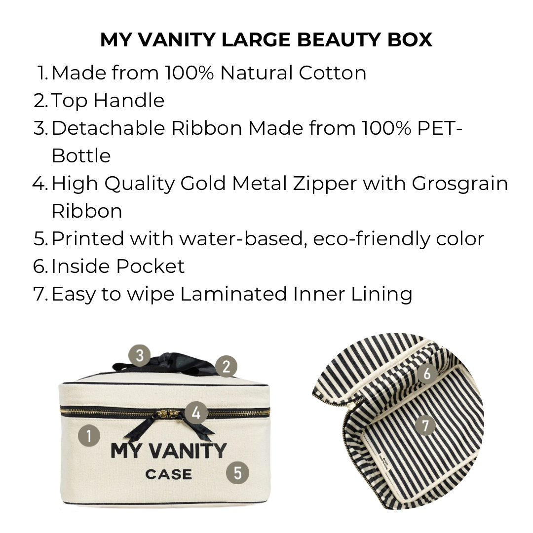 My Vanity Large Beauty Box, Cream | Bag-all