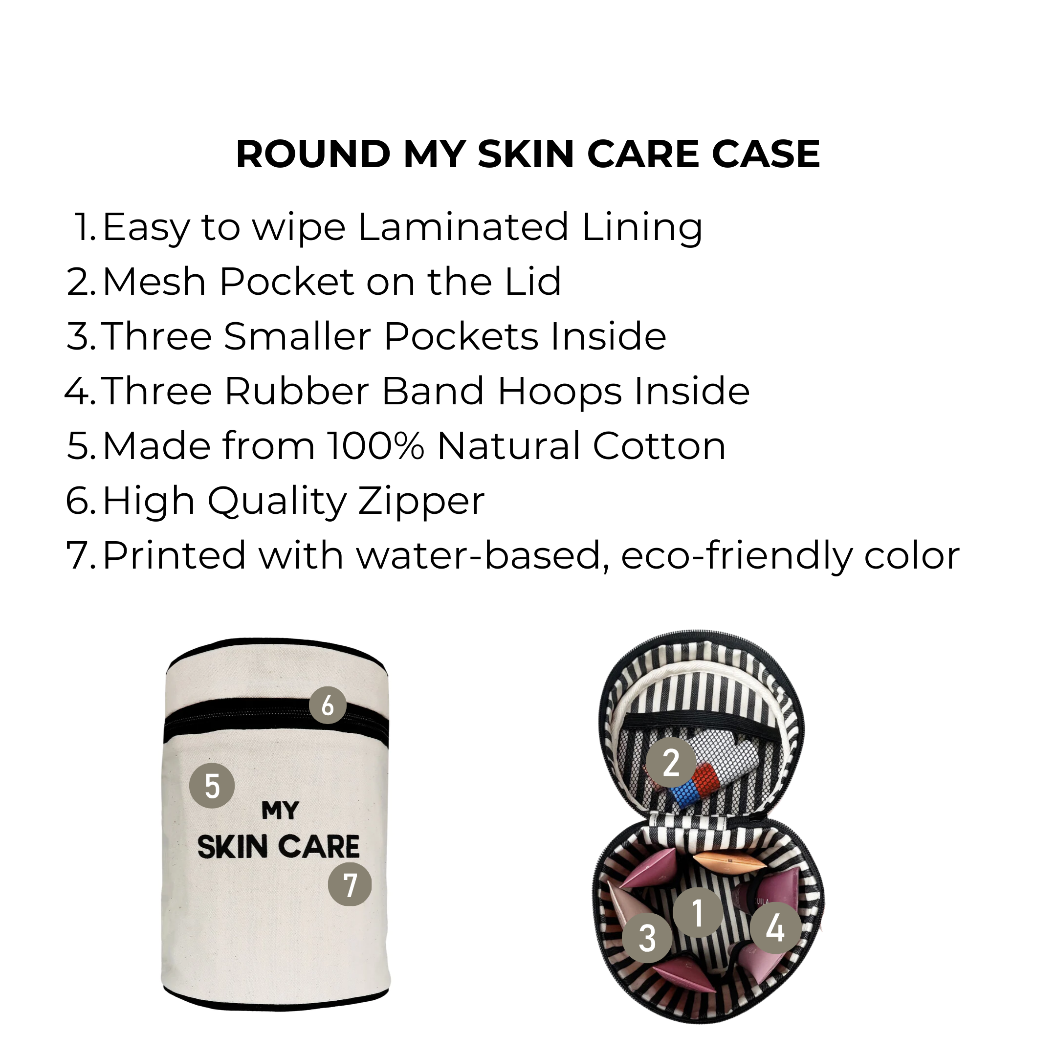 Round My Skin Care Case, Cream | Bag-all