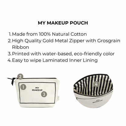 My Makeup Pouch, Coated Lining Cream | Bag-all