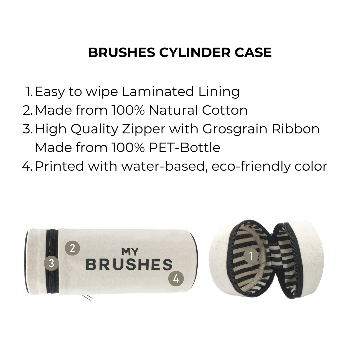 Brushes, Cylinder Case, Cream | Bag-all