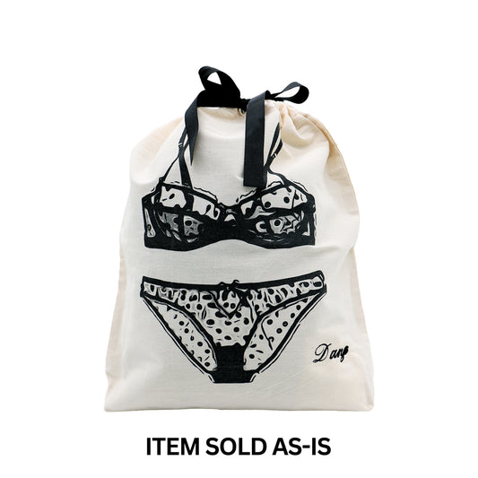 SALES BIN - Lingerie Bag, Travel, Polkadot – Cream