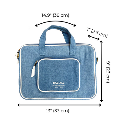 Laptop Case Charger Pocket 13 Denim Bag all