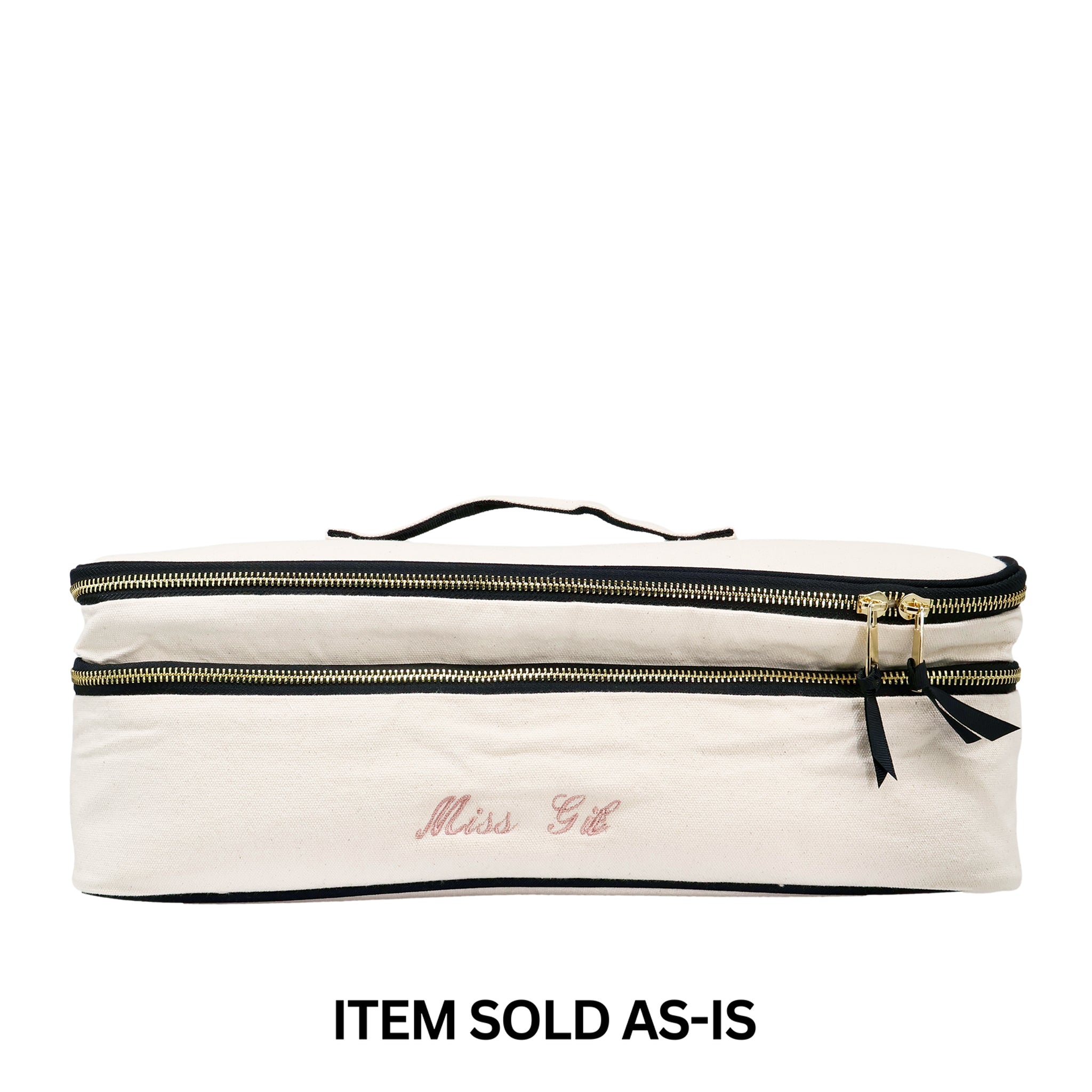 SALES BIN - Double Hair Styling Tools Travel Case – Cream