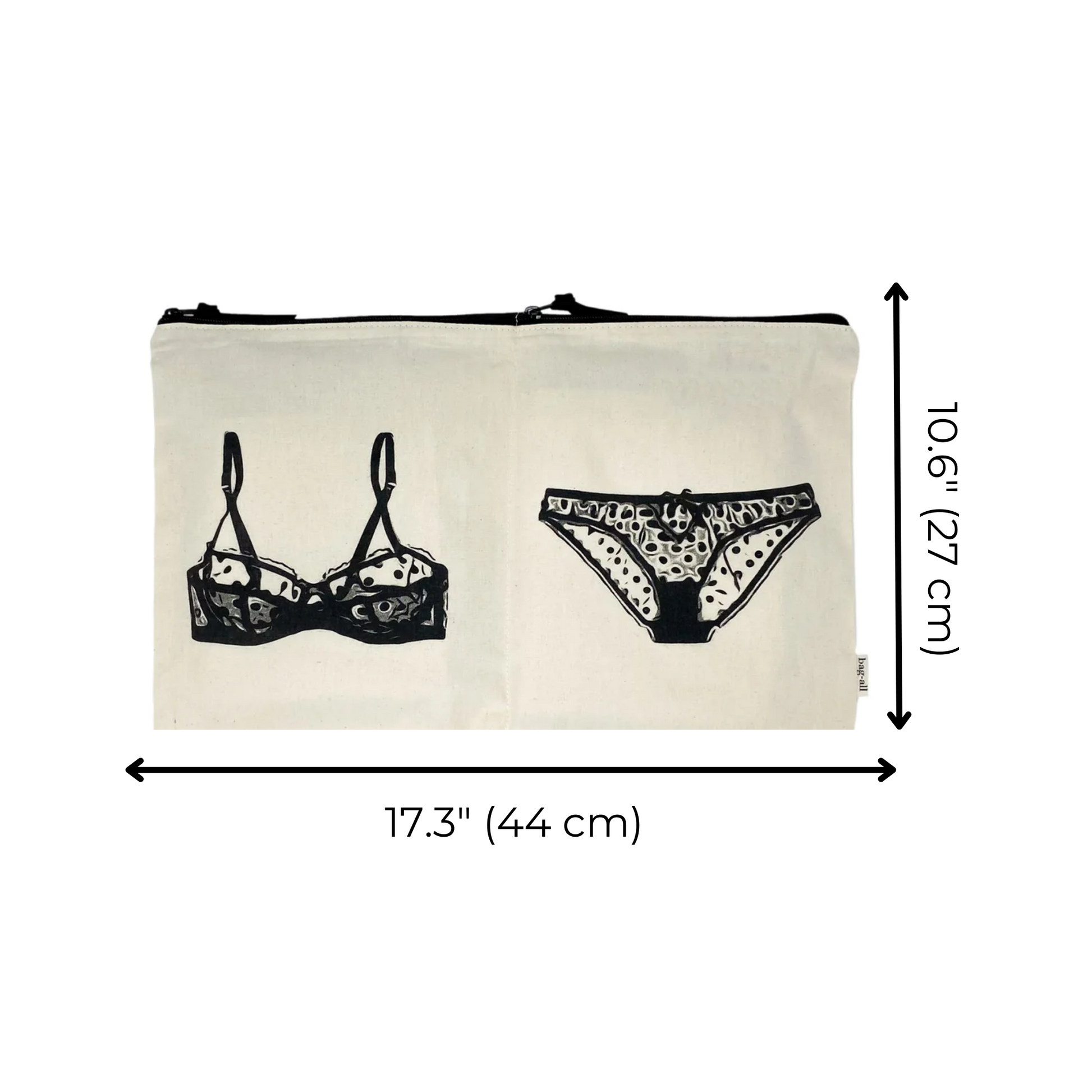 Double Lingerie Packing Pouch, Cream | Bag-all