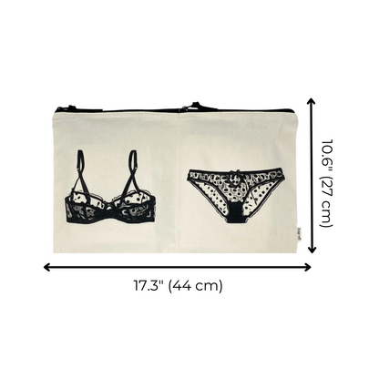 Double Lingerie Packing Pouch, Cream | Bag-all