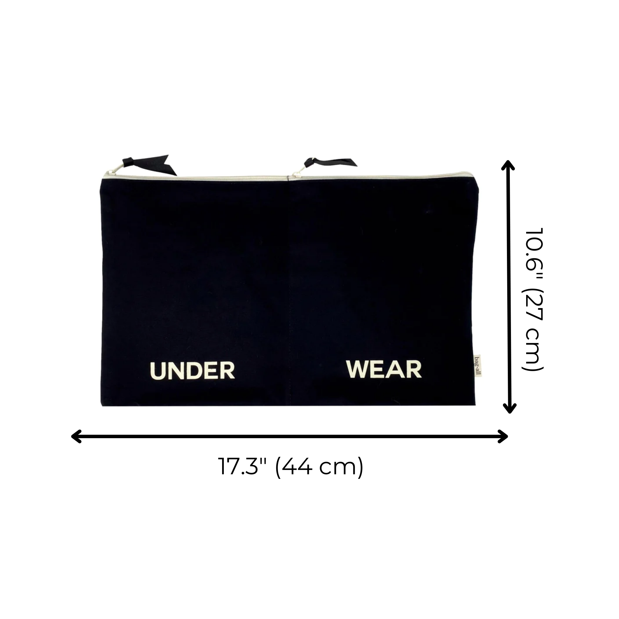 Double Lingerie Packing Pouch, Black | Bag-all
