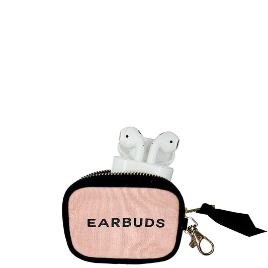 Estojo de viagem para auriculares com fecho – Rosa/Rosado