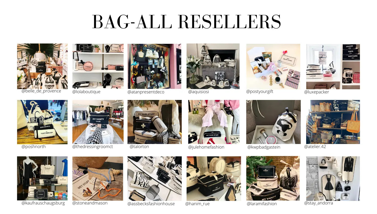 Bag all resellers