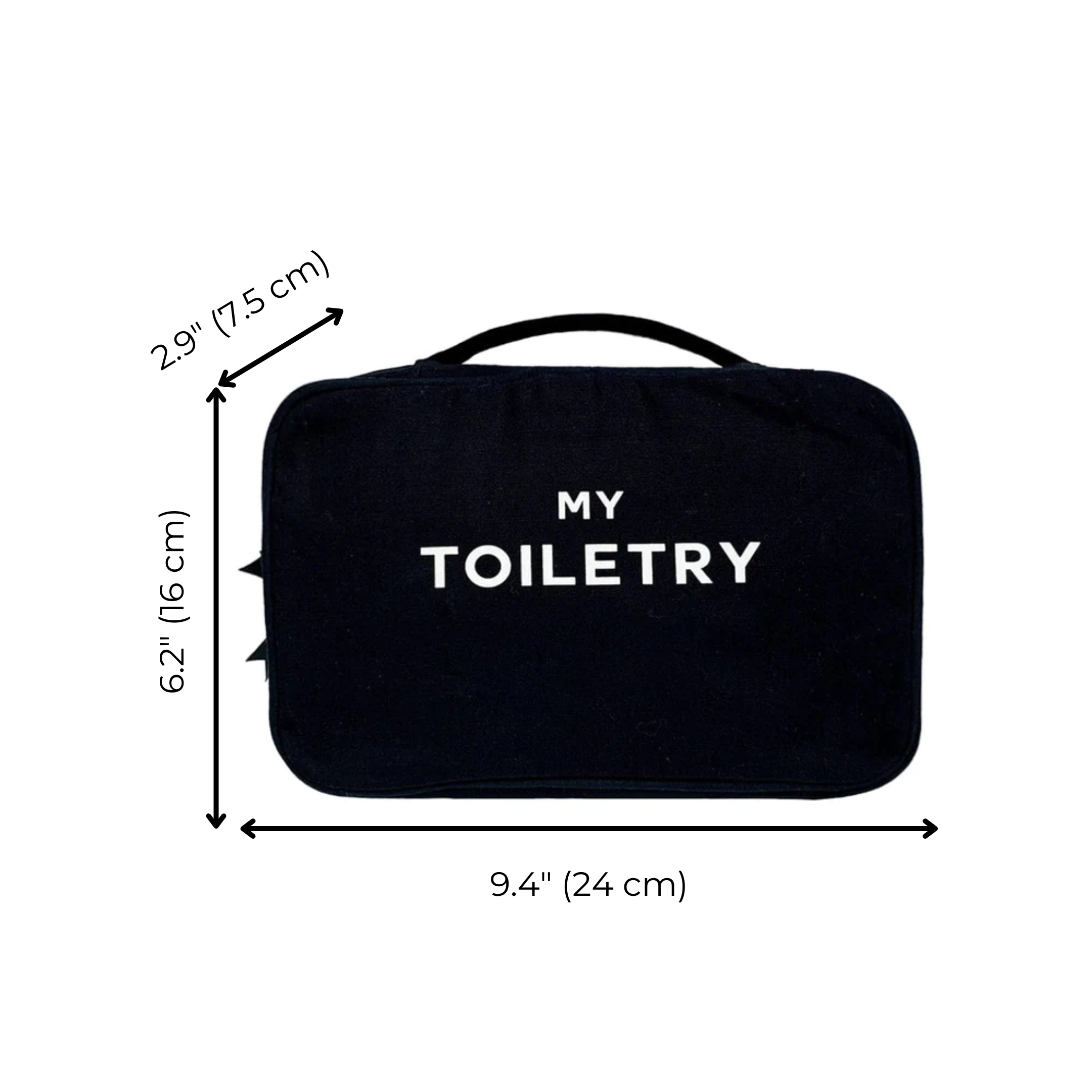 Folding/Hanging Toiletry Case, Black | Bag-all