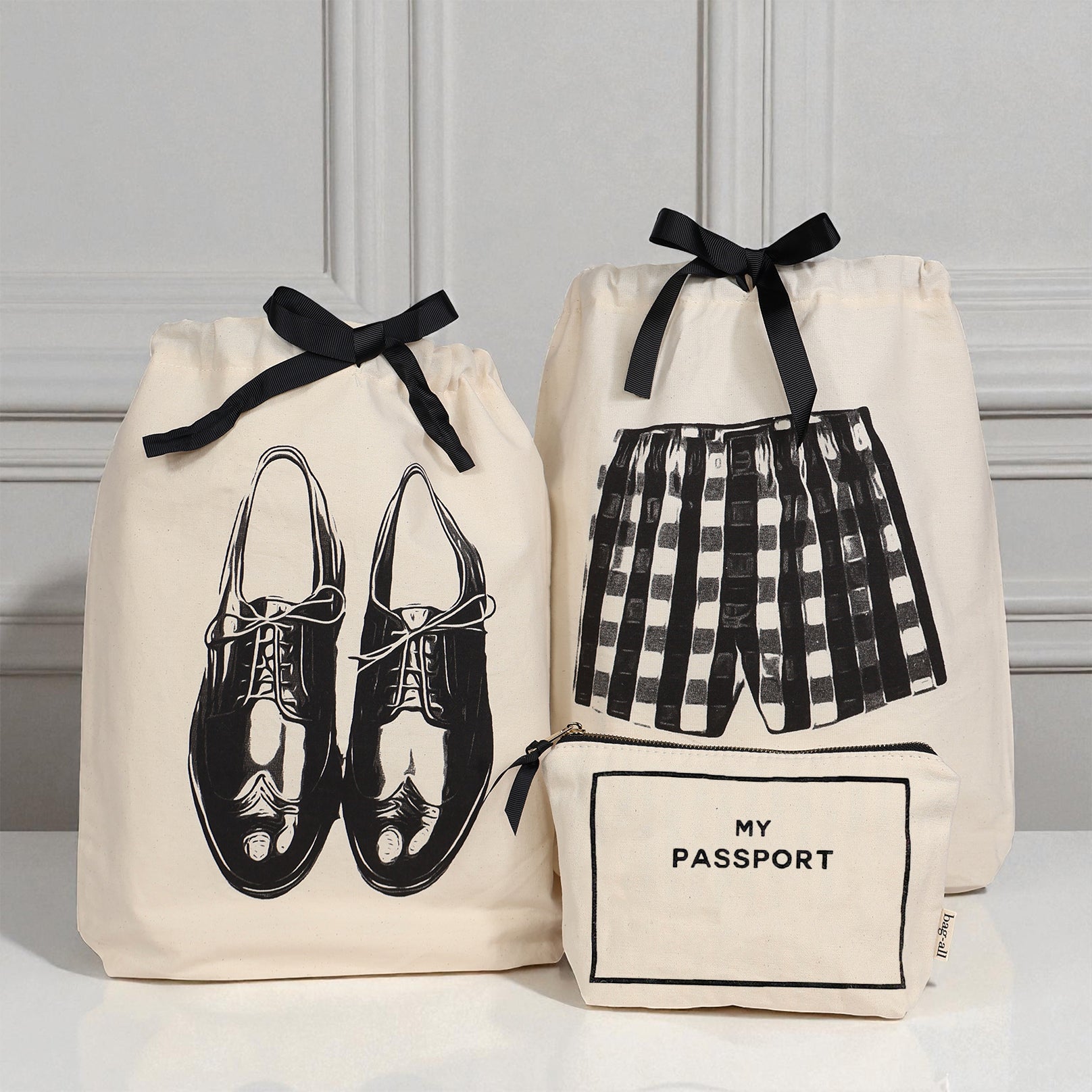 Conjunto de Presente para Ele, Conjunto de 3 Organizadores de Viagem, Creme