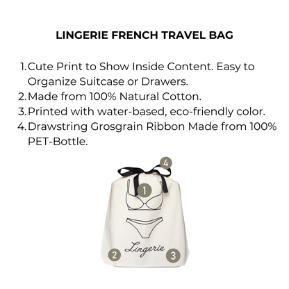 Lingerie French Travel Bag, Cream