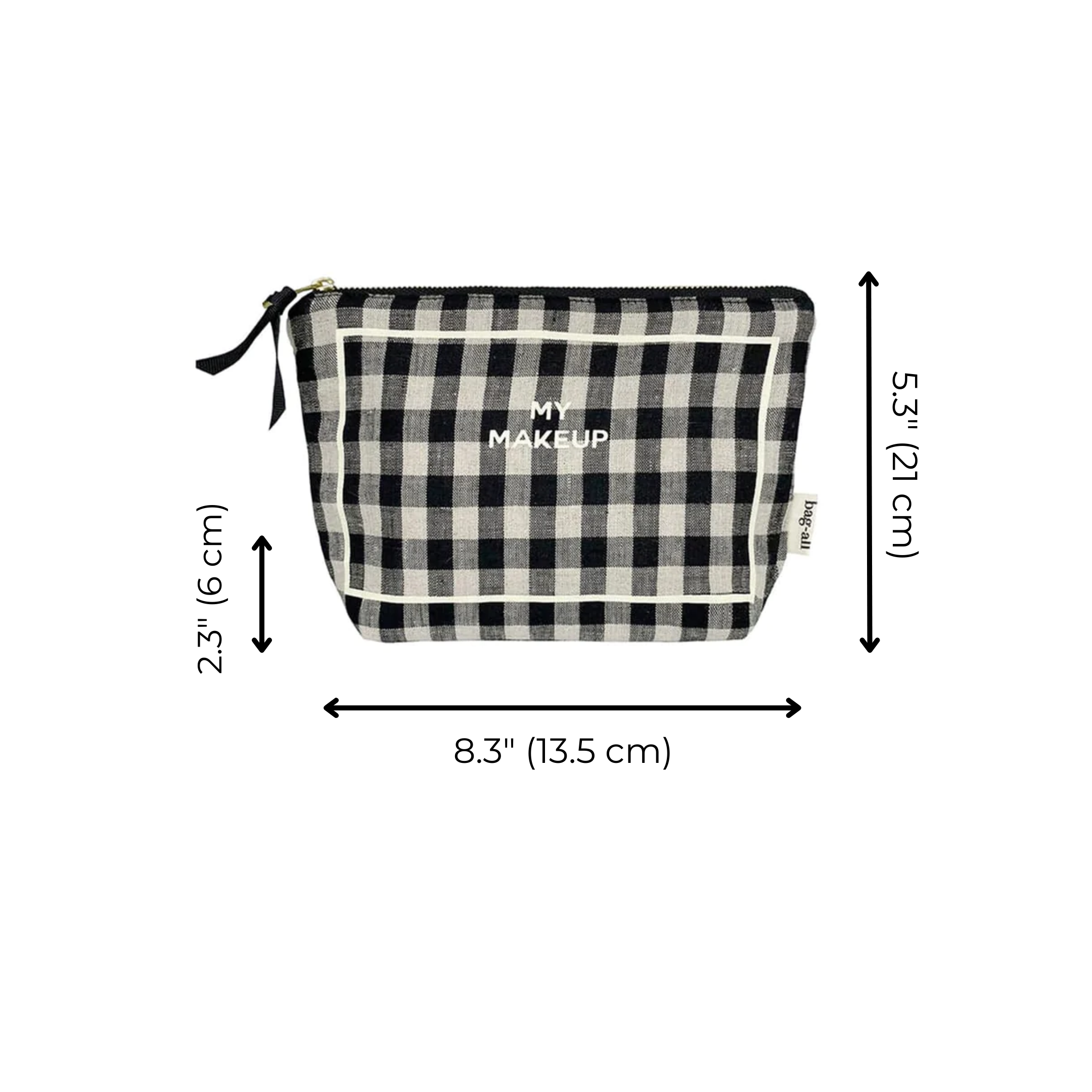 My Makeup Pouch, Coated Lining Gingham | Bag-all