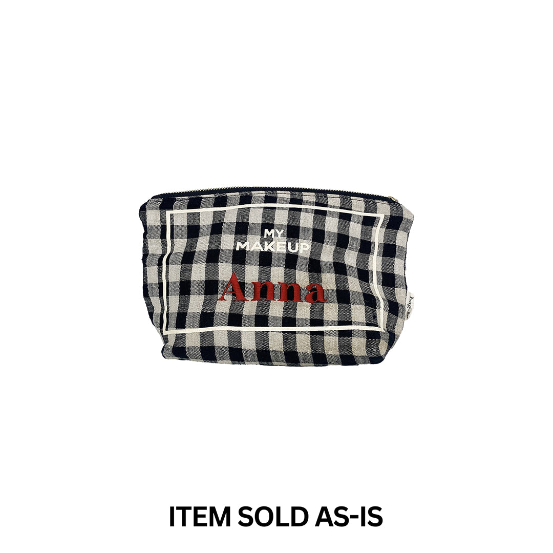 SALES BIN - My Makeup Pouch, Coated Lining, Gingham