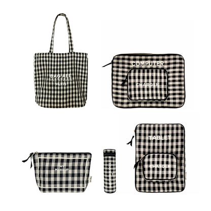 Gingham Packing Set - Gift 5-Pack | Bag-all