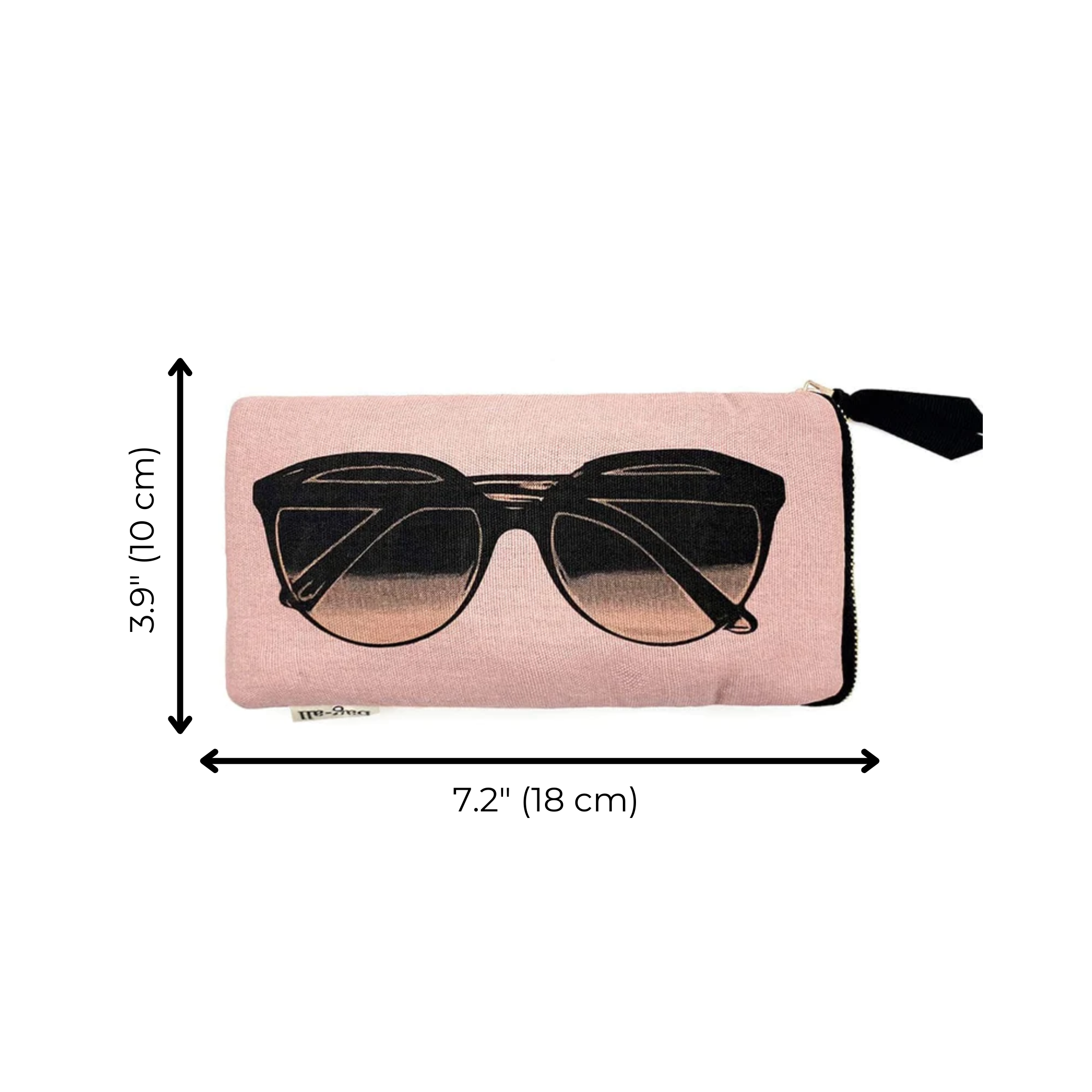 Glasses Case with Outside Pocket, Pink/Blush | Bag-all