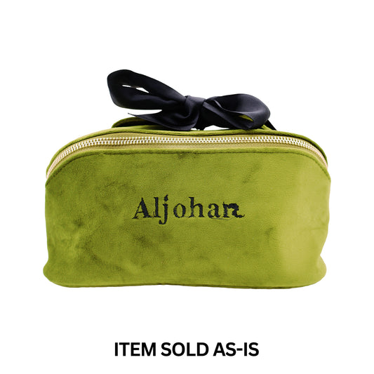 SALES BIN - Organizing Makeup Bag, Expandable – Eco Velvet – Green
