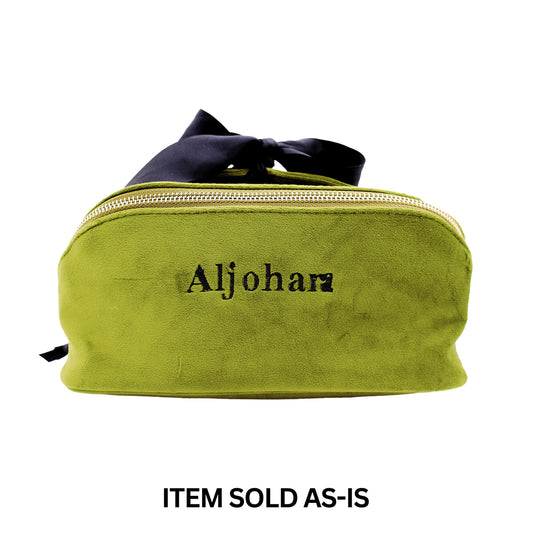 SALES BIN - Organizing Makeup Bag, Expandable – Eco Velvet – Green