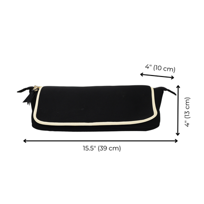 Astuccio da viaggio per strumenti per capelli con tappetino resistente al calore, nero