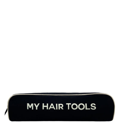 Black Bag-all travel case with white "MY HAIR TOOLS" text designed to hold Dyson Airwrap and styling tools