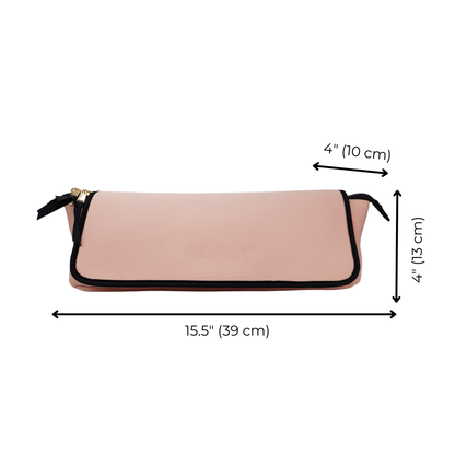 Astuccio da viaggio per strumenti per capelli con tappetino resistente al calore, rosa/rosato