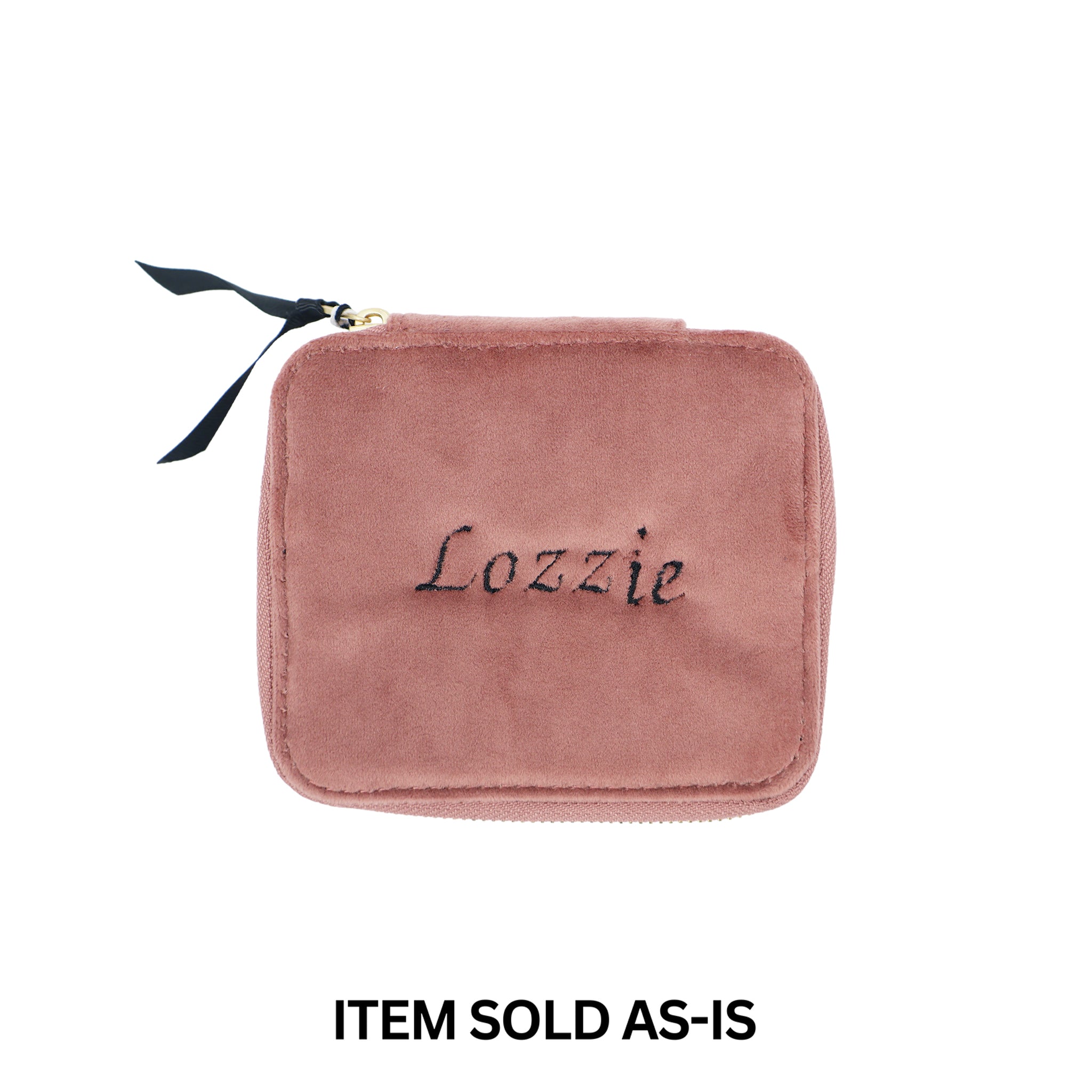 SALES BIN - Cute Jewellery Box, Monogrammable – Eco Velvet – Blush Pink