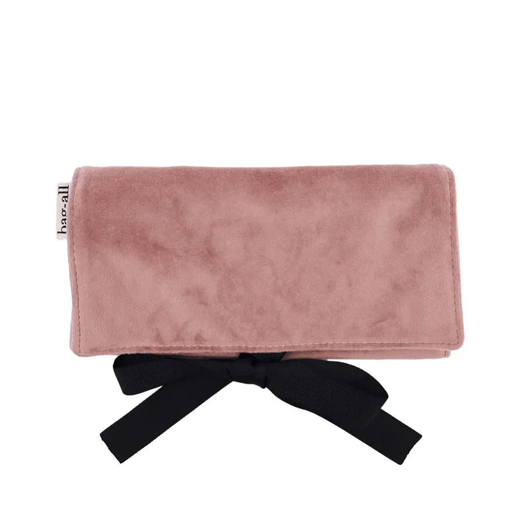 Rouleau à bijoux couture, moyen – Éco-Velours – Blush Pink