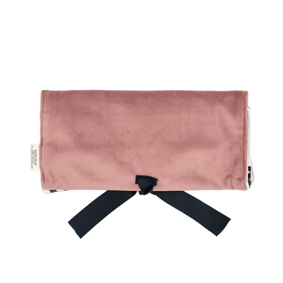 Bag-all Couture Jewellery Roll, Medium – Velvet – Blush Pink in pink velvet for travel jewelry organization