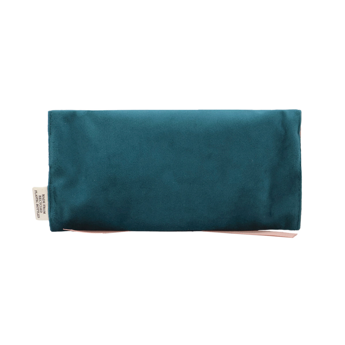 Bag-all Couture Jewellery Roll, Medium – Eco Velvet – Aqua Teal, teal velvet travel jewelry organizer