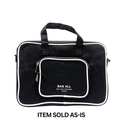 BAC DE VENTE - Housse pour ordinateur portable 13", poche pour chargeur et poignée – Noir