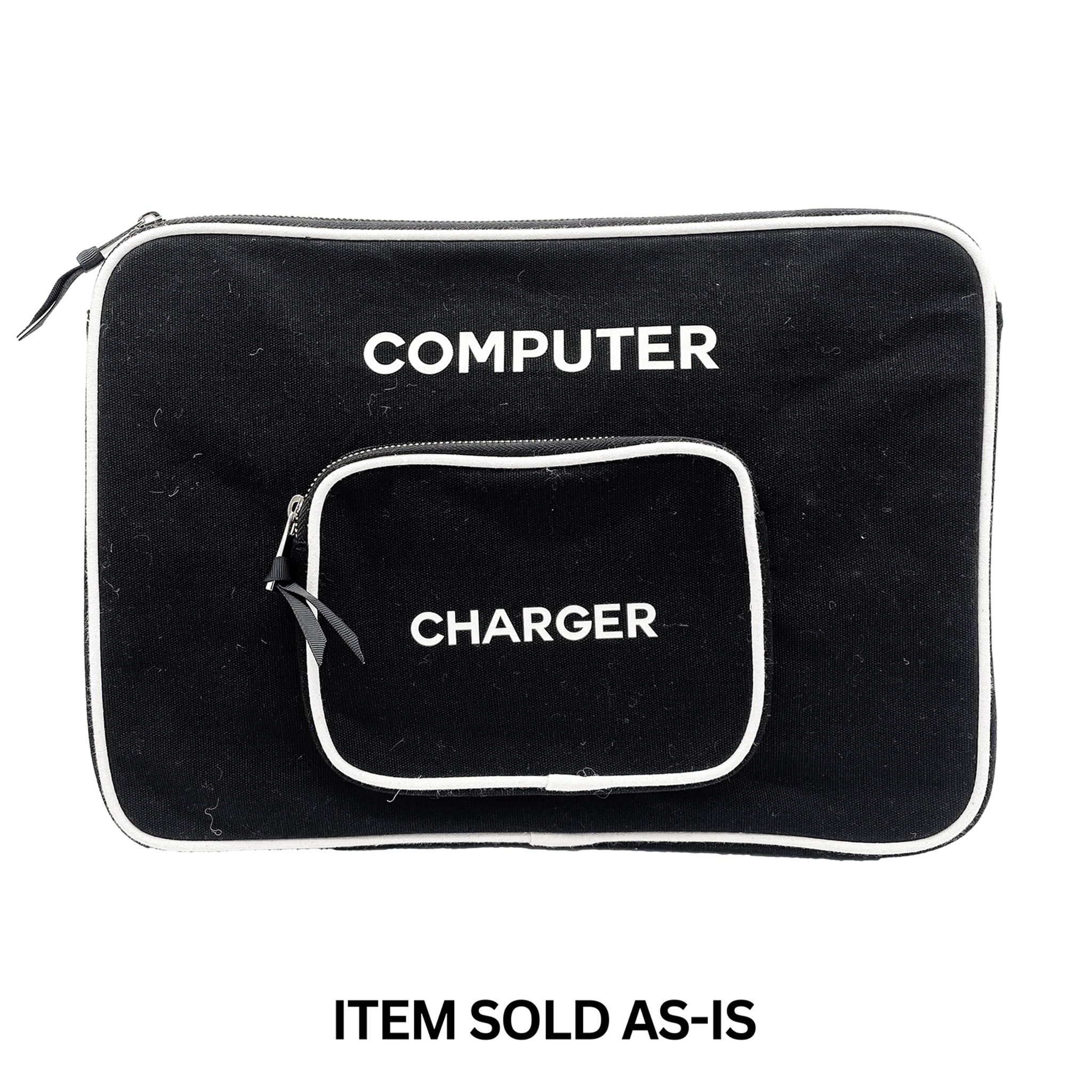 BAC DE VENTE - Housse pour ordinateur portable 15", poche pour chargeur – Noir