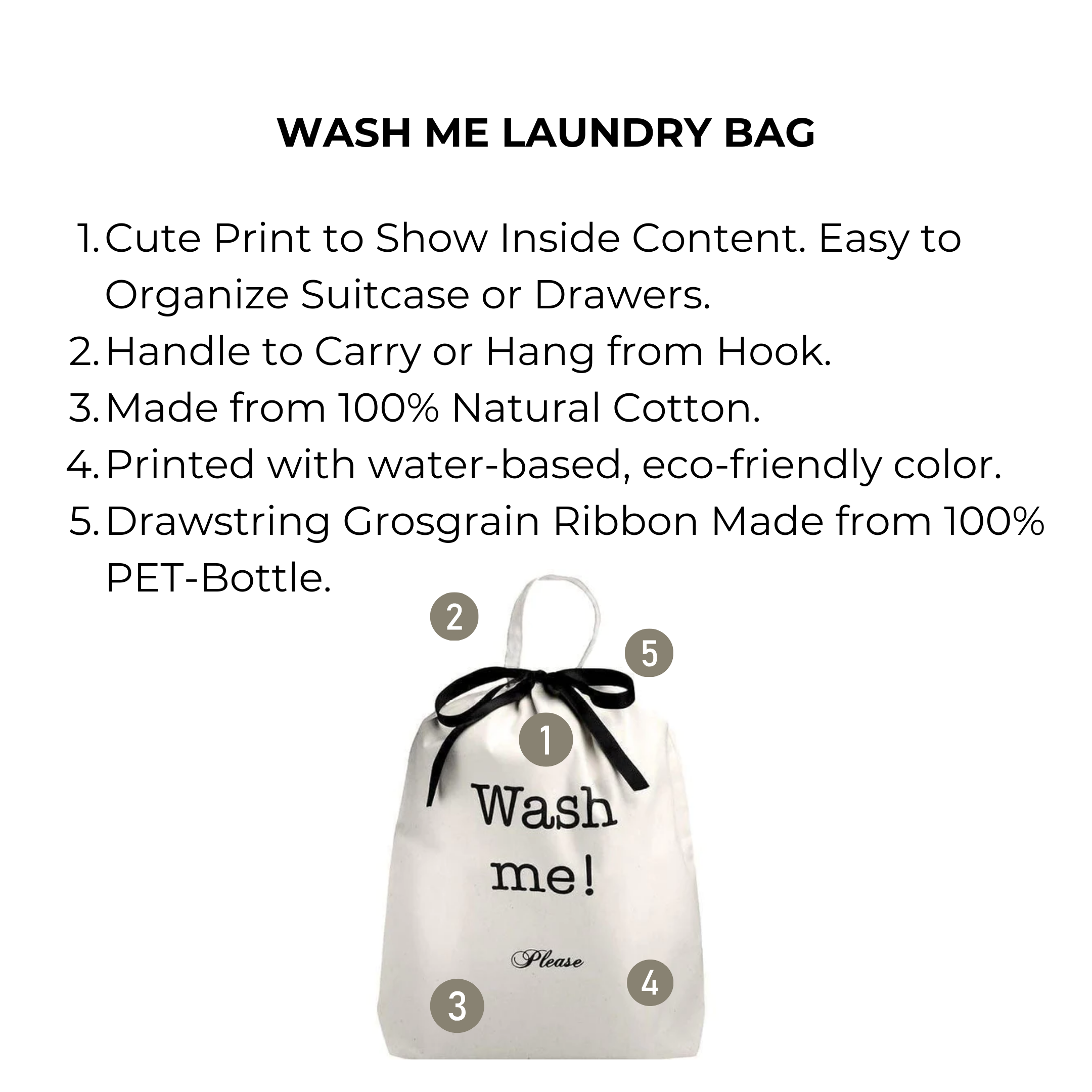 Wash Me, Laundry Bag, Cream | Bag-all