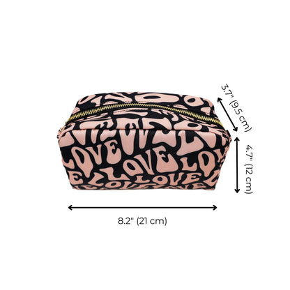 Toiletry Pouch, Love Pattern