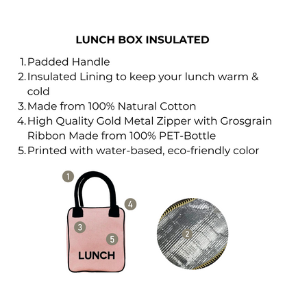 Lunch Box Insulated, Pink/Blush | Bag-all