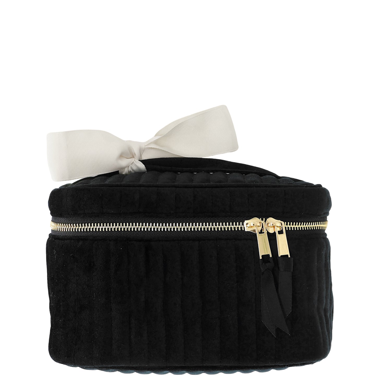 Makeup Case, S – Quilted Eco Velvet – Black