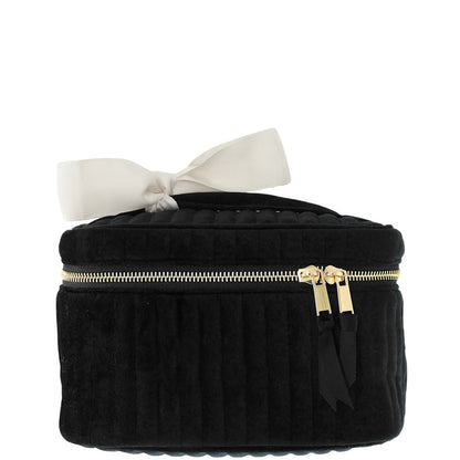 Makeup Case, S – Quilted Eco Velvet – Black