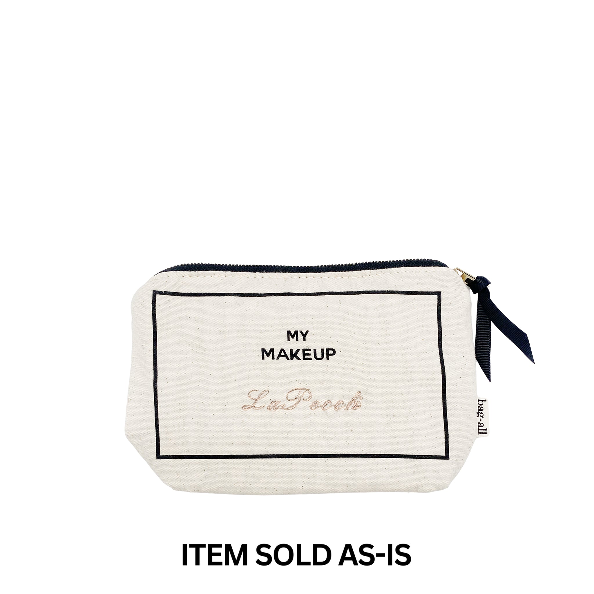 SALES BIN - My Makeup Pouch, Coated Lining, Cream