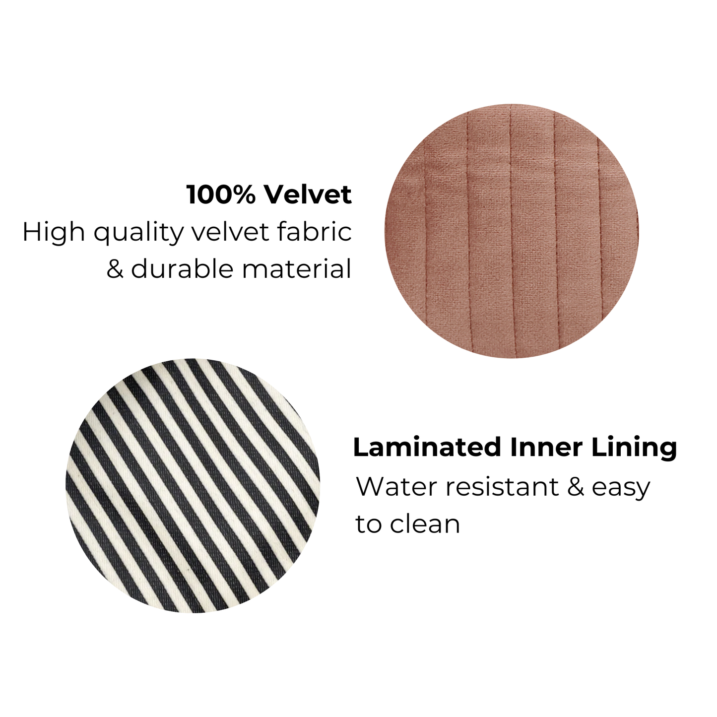 Best Makeup Bag – Quilted Eco Velvet – Pink