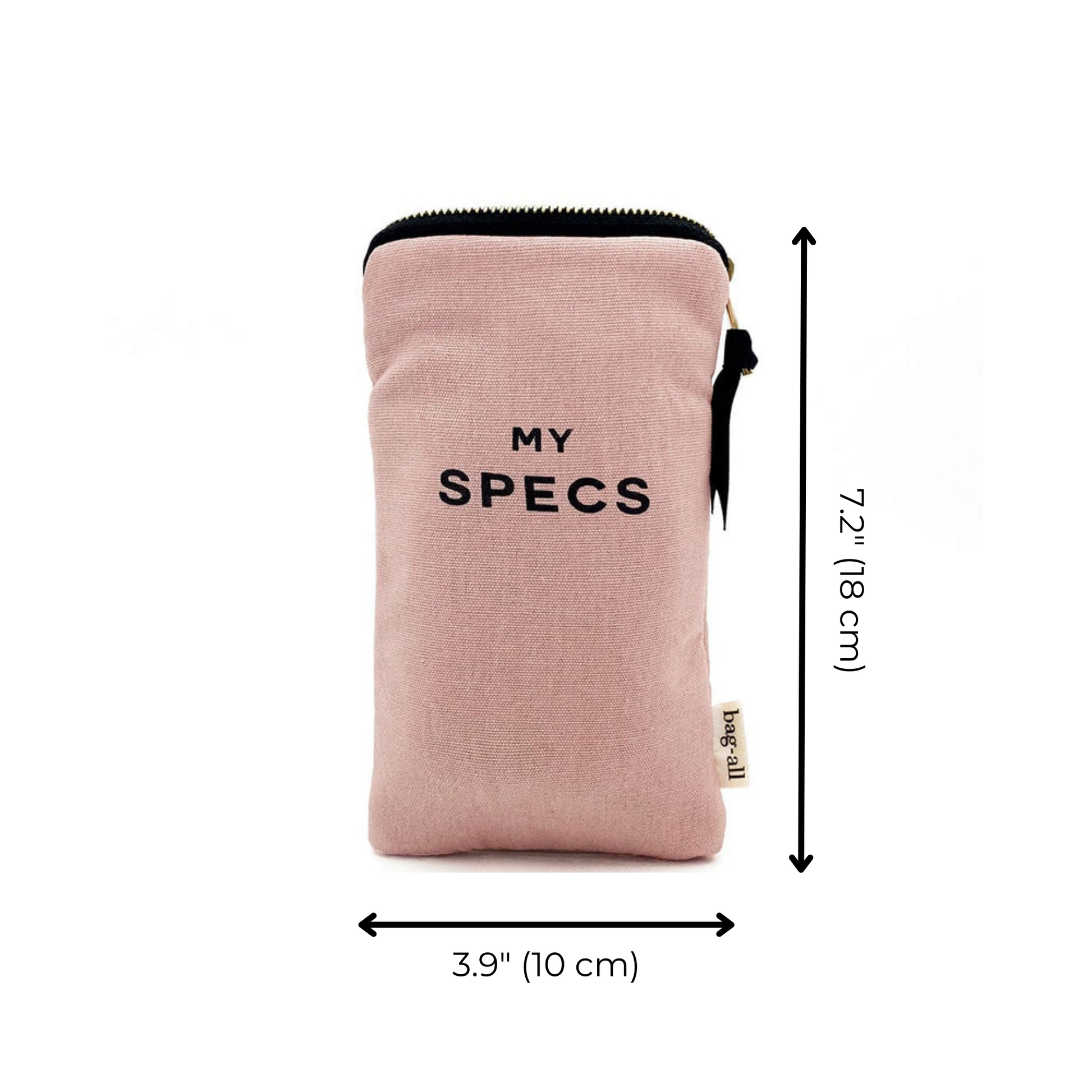 My Specs Glasses Case with Outside Pocket, Pink/Blush | Bag-all