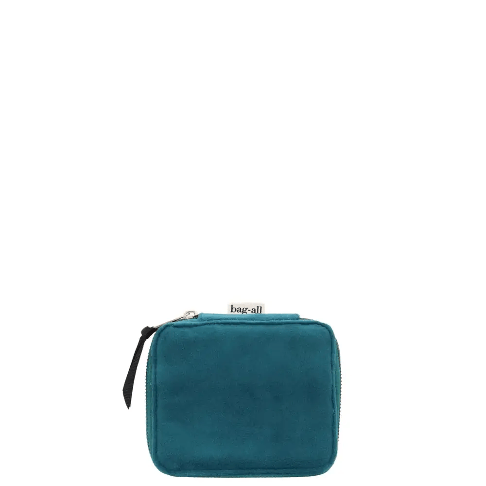 Cute Jewellery Box, Monogrammable – Velvet – Aqua Teal by Bag-all for personalized travel organization