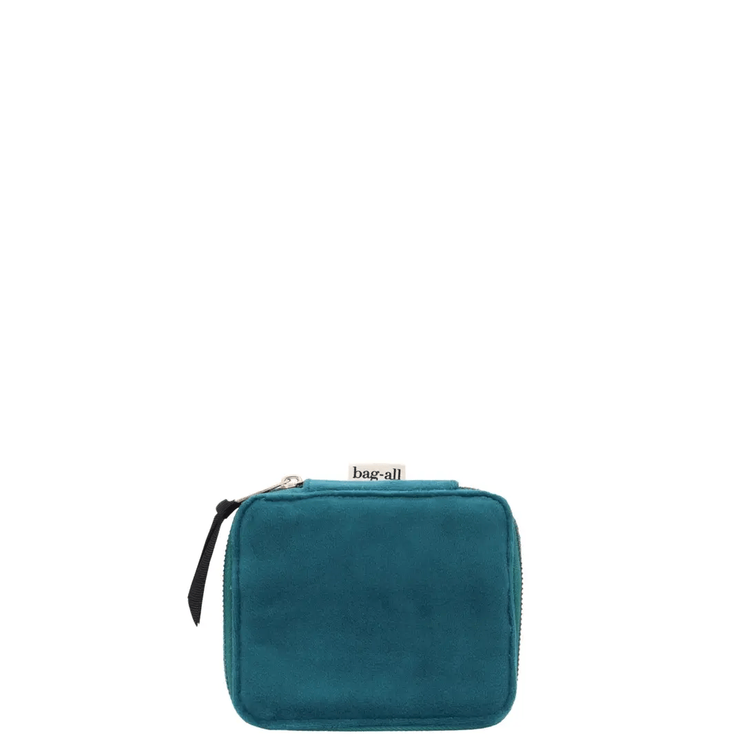 Cute Jewellery Box, Monogrammable – Eco Velvet – Aqua Teal