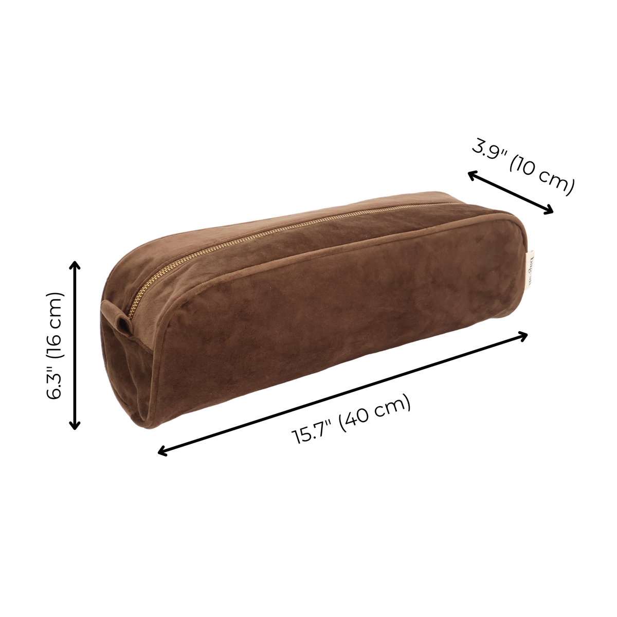 Roomy Hair Wrap Tools Travel Case – Velvet – Espresso Brown