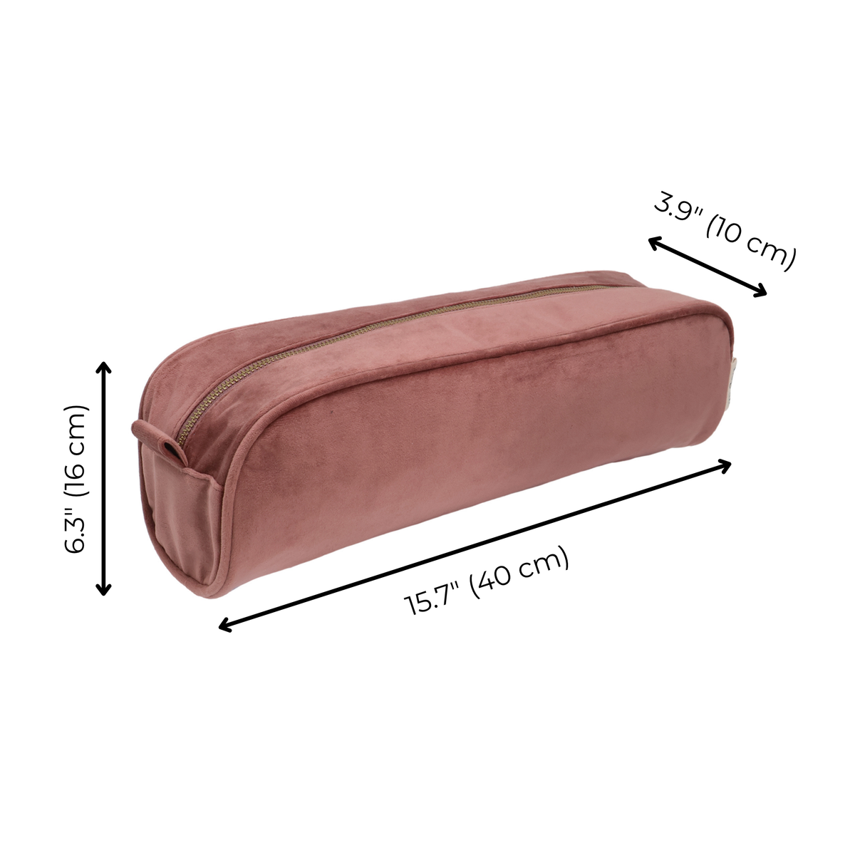 Roomy Hair Wrap Tools Travel Case – Velvet – Blush Pink